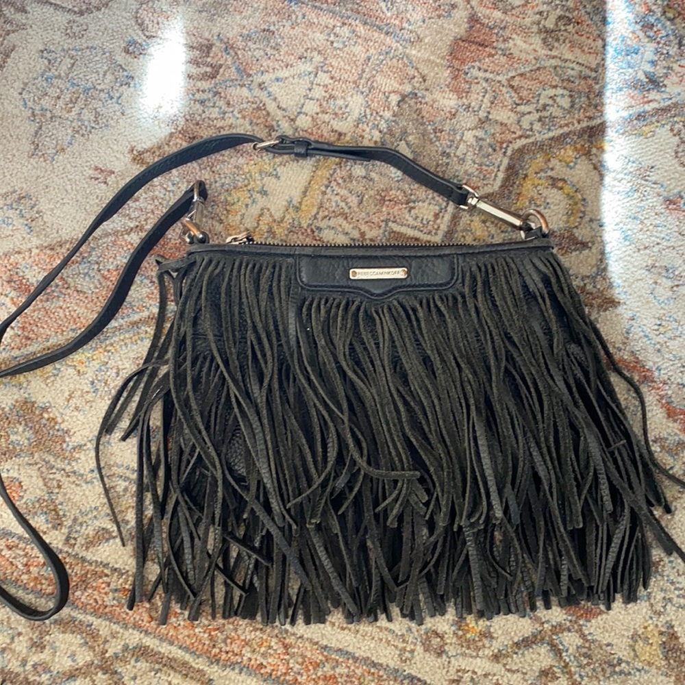 Fringe Black Purse Satchel